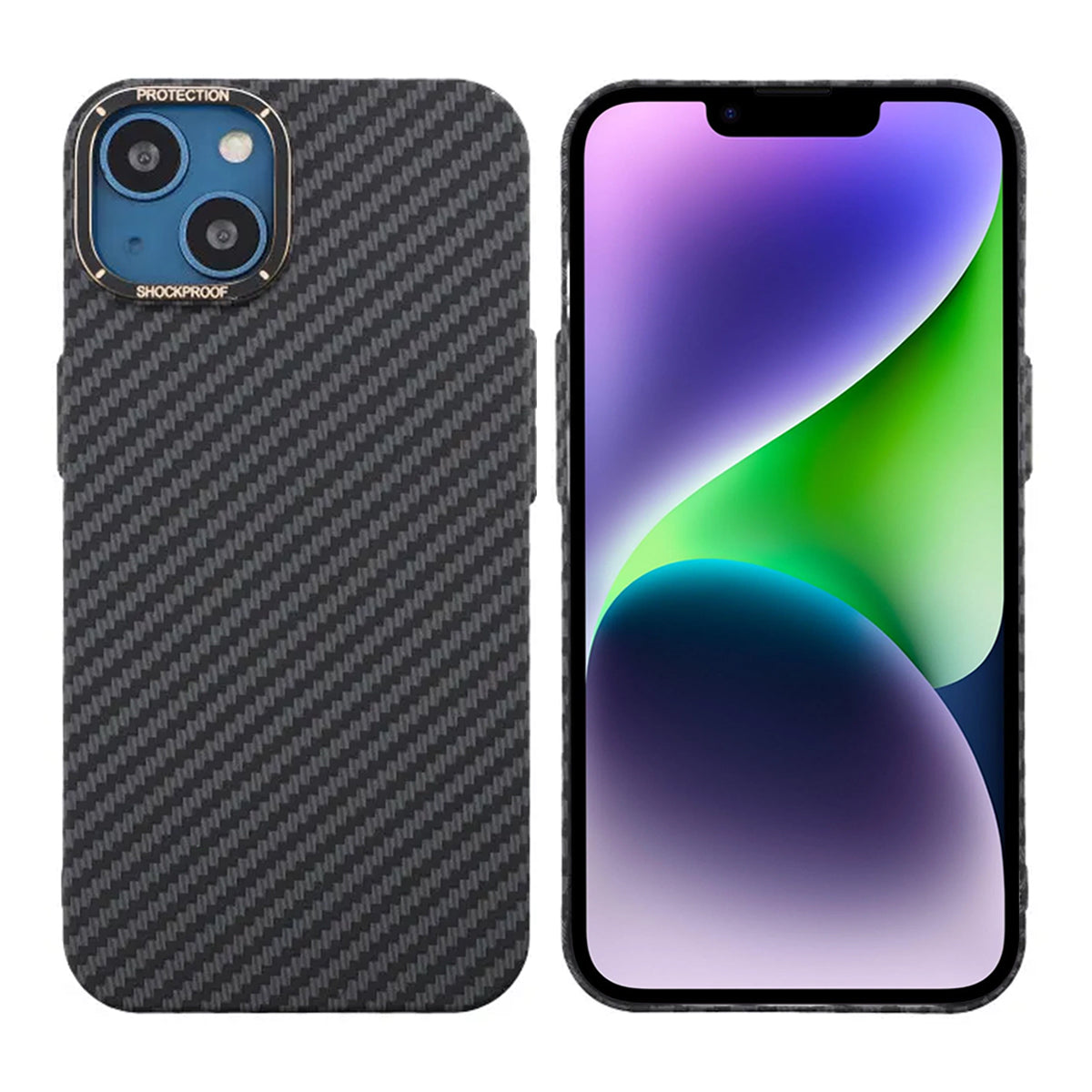 Kolfiber Skal iPhone 13 - Svart image 1