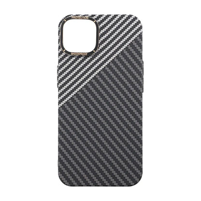 Kolfiber Skal iPhone 13 - Svart / Vit image 3