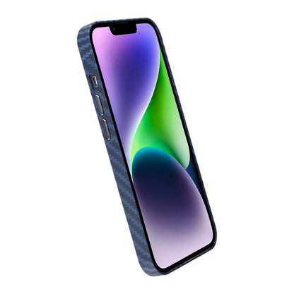 Kolfiber Skal iPhone 13 Pro - Blå & Grå image 6