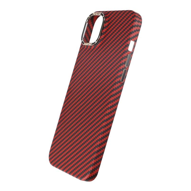 Kolfiber Skal iPhone 14 Plus - Röd image 5