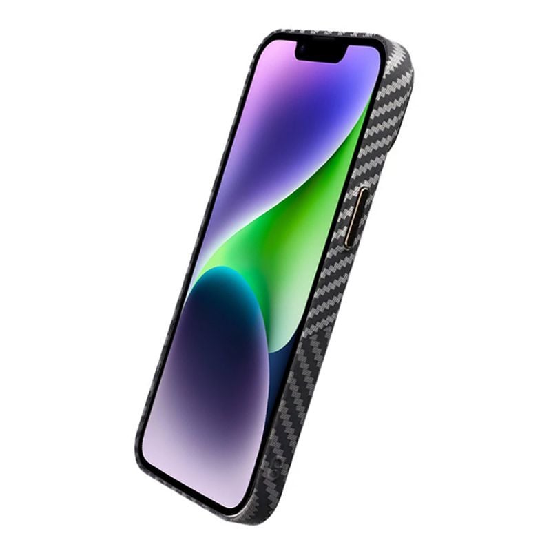 Kolfiber Skal iPhone 14 Plus - Svart och Vit image 6