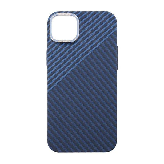 Kolfiber Skal iPhone 14 Plus - Blå & Grå image 3
