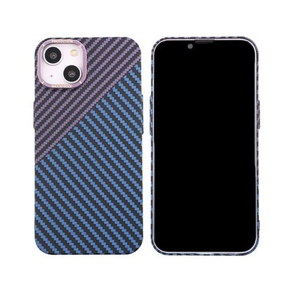 Kolfiber Skal iPhone 14 Plus - Lila & Blå image 1