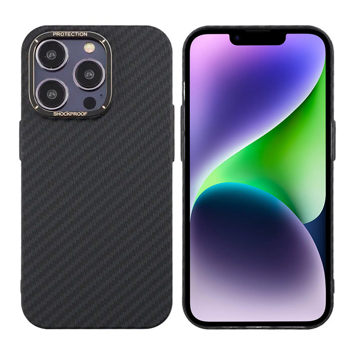 Kolfiber Skal iPhone 14 Pro - Svart image 1
