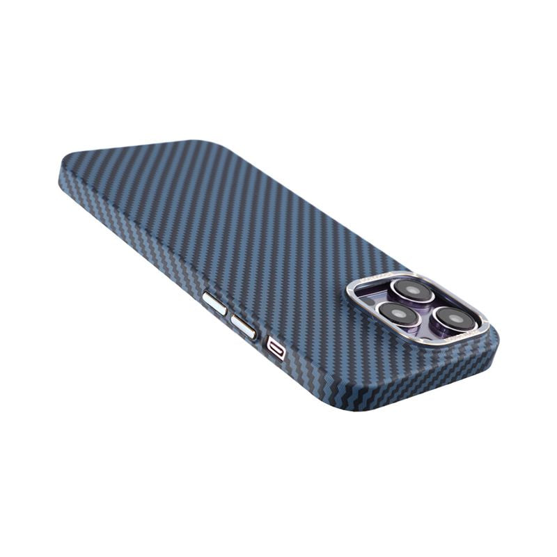 Kolfiber Skal iPhone 14 Pro Max - Blå image 4