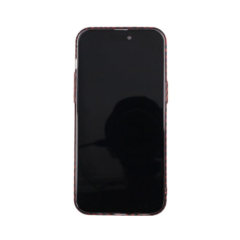 Kolfiber Skal iPhone 14 Pro Max - Röd image 3