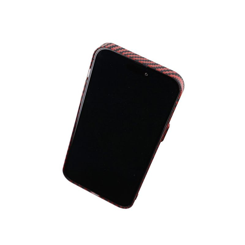 Kolfiber Skal iPhone 14 Pro Max - Röd image 5