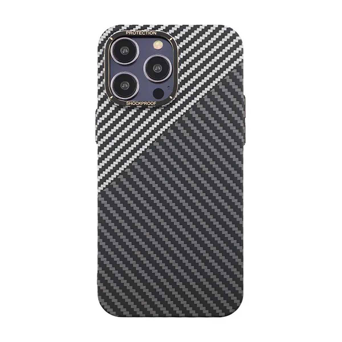 Kolfiber Skal iPhone 14 Pro Max - Svart & Vit image 2