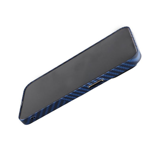 Kolfiber Skal iPhone 14 Pro Max - Blå & Grå image 6