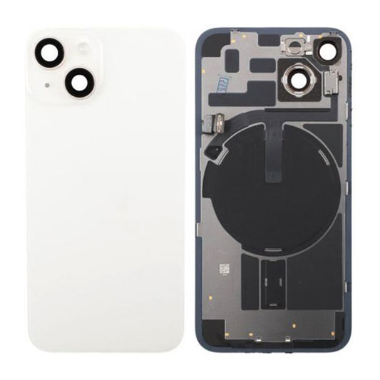 iPhone 14 Baksida Glas Komplett - Vit image 1