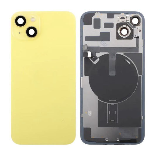 iPhone 14 Plus Baksida Glas Komplett - Gul image 1
