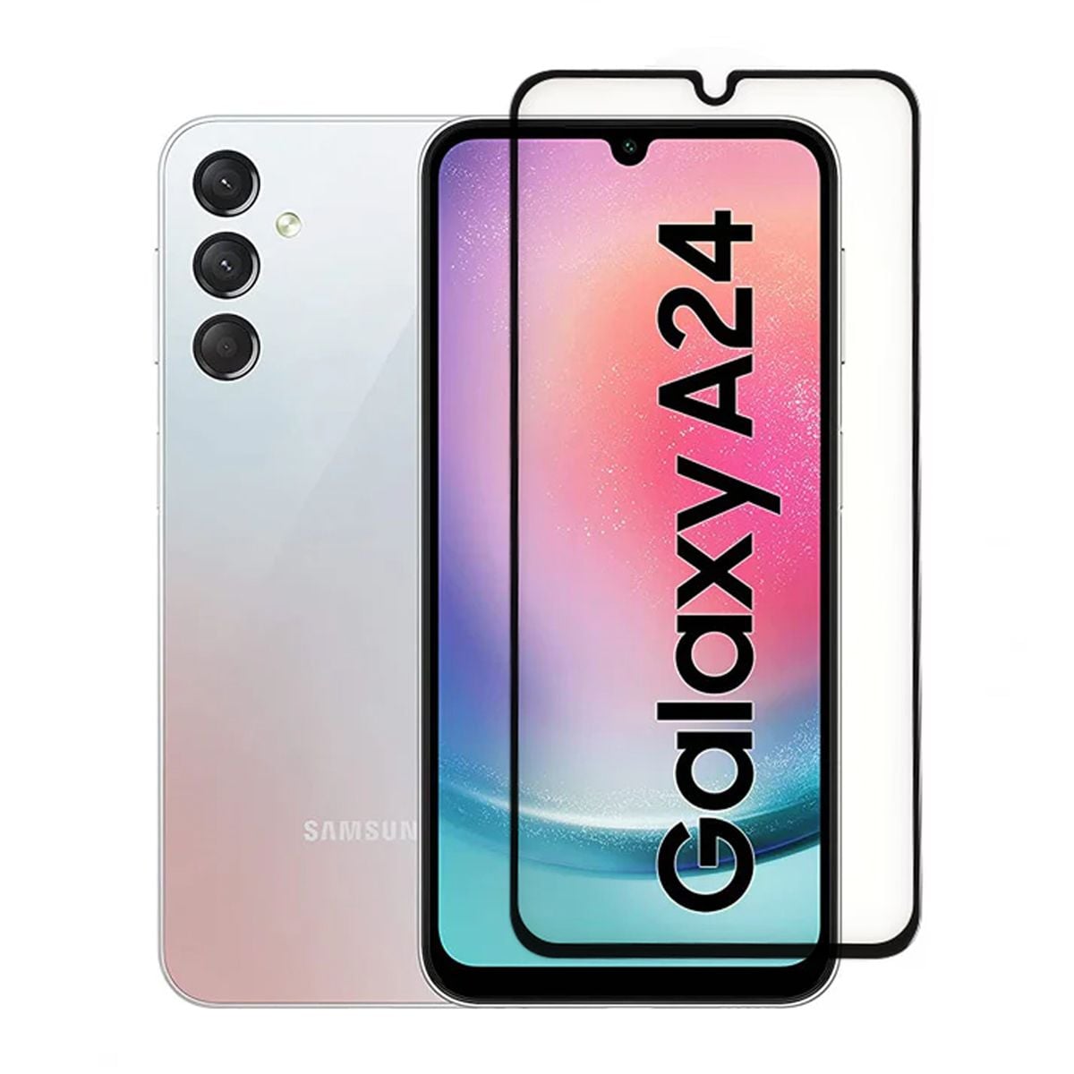 Samsung Galaxy A24 Skärmskydd 3D Härdat Glas - Svart (bulk) image 1
