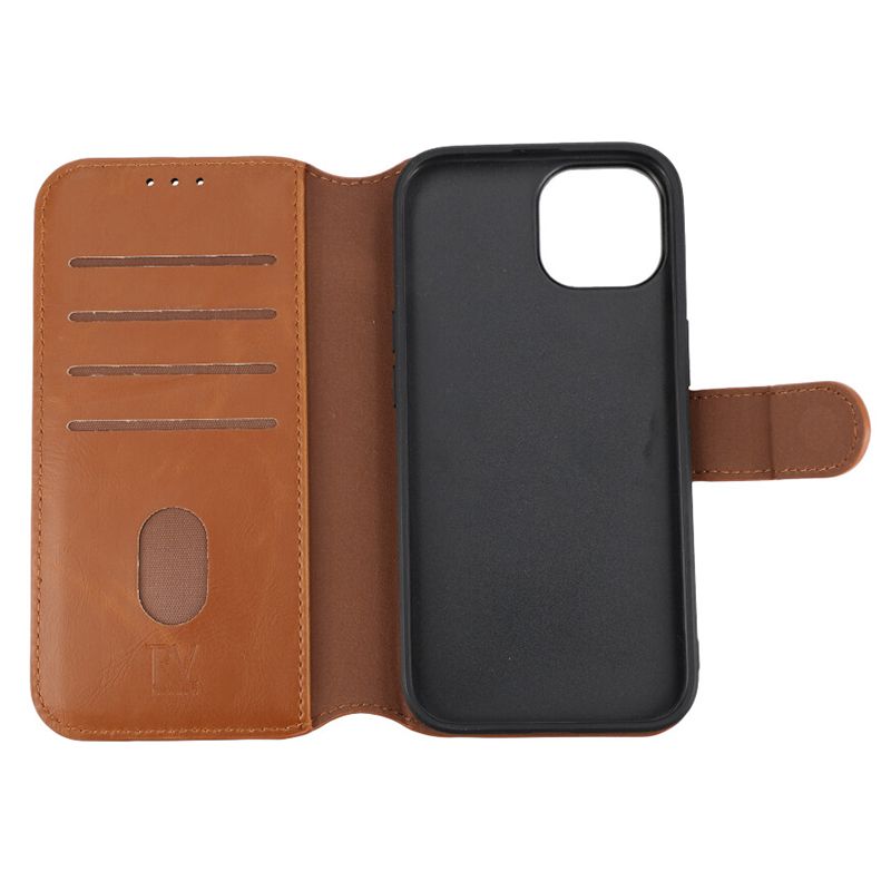 iPhone 15 Plånboksfodral Magnet Rvelon - Brun image 7