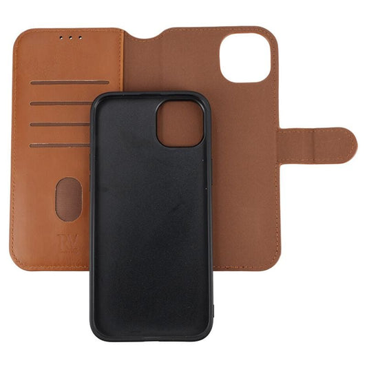 iPhone 15 Plus Plånboksfodral Magnet Rvelon - Brun image 2