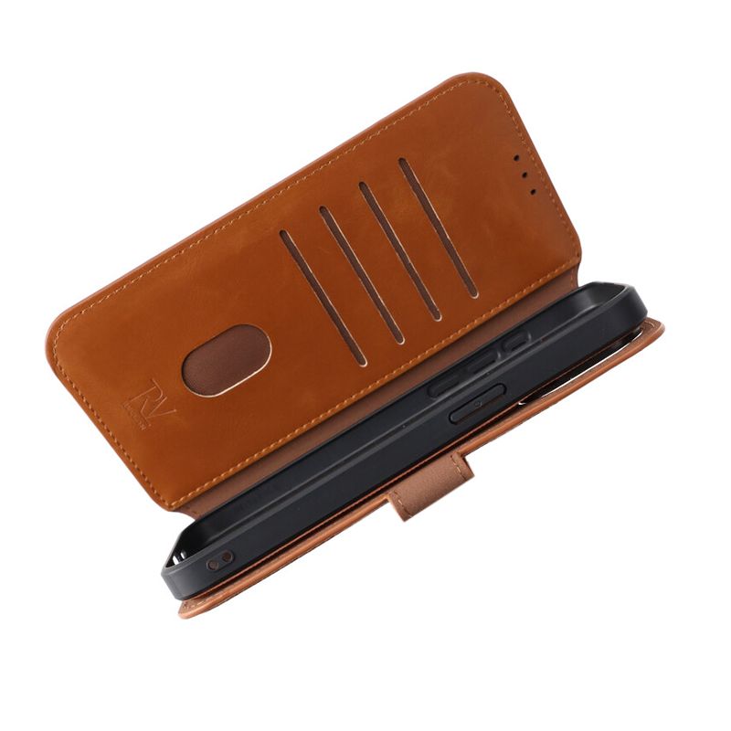 iPhone 15 Pro Max Plånboksfodral Magnet Rvelon - Brun image 10