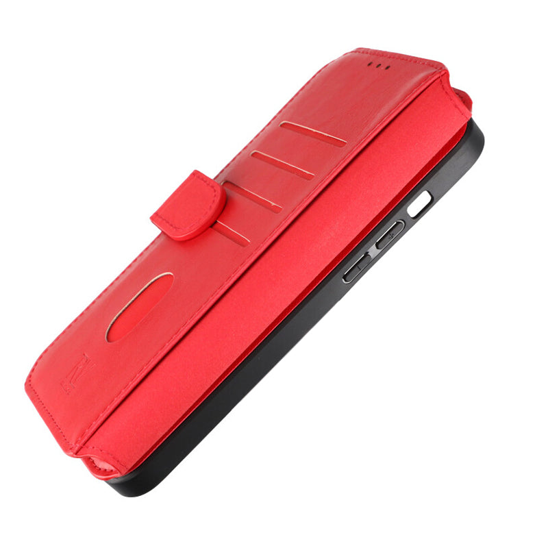 iPhone 15 Plus Plånboksfodral Magnet Rvelon - Röd image 10