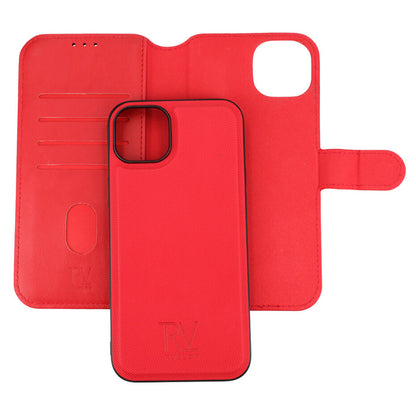 iPhone 15 Plus Plånboksfodral Magnet Rvelon - Röd image 3