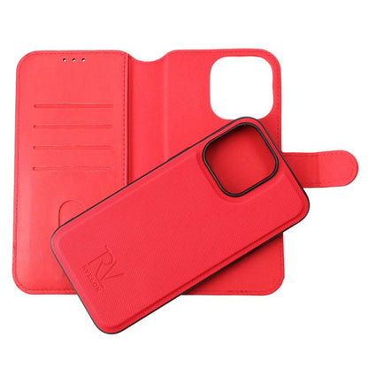 iPhone 15 Pro Max Plånboksfodral Magnet Rvelon - Röd image 4