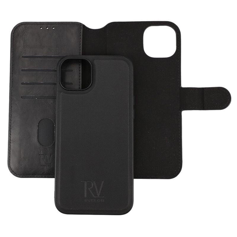 iPhone 15 Plus Plånboksfodral Magnet Rvelon - Svart image 4
