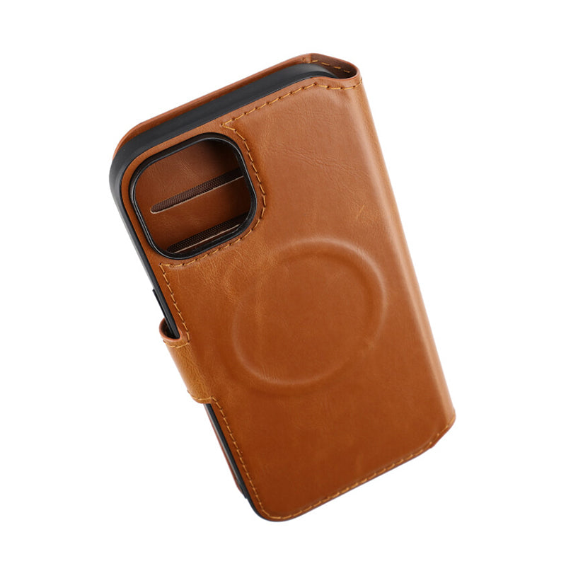 iPhone 15 Plånboksfodral med Magsafe Rvelon - Brun image 6