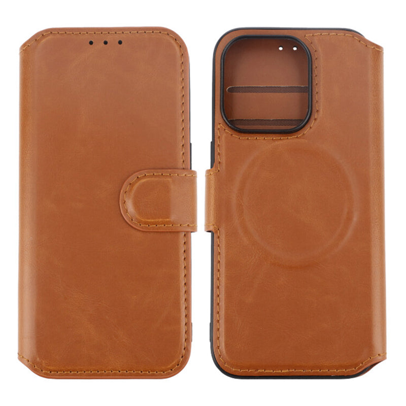iPhone 15 Pro Plånboksfodral med Magsafe Rvelon - Brun image 1