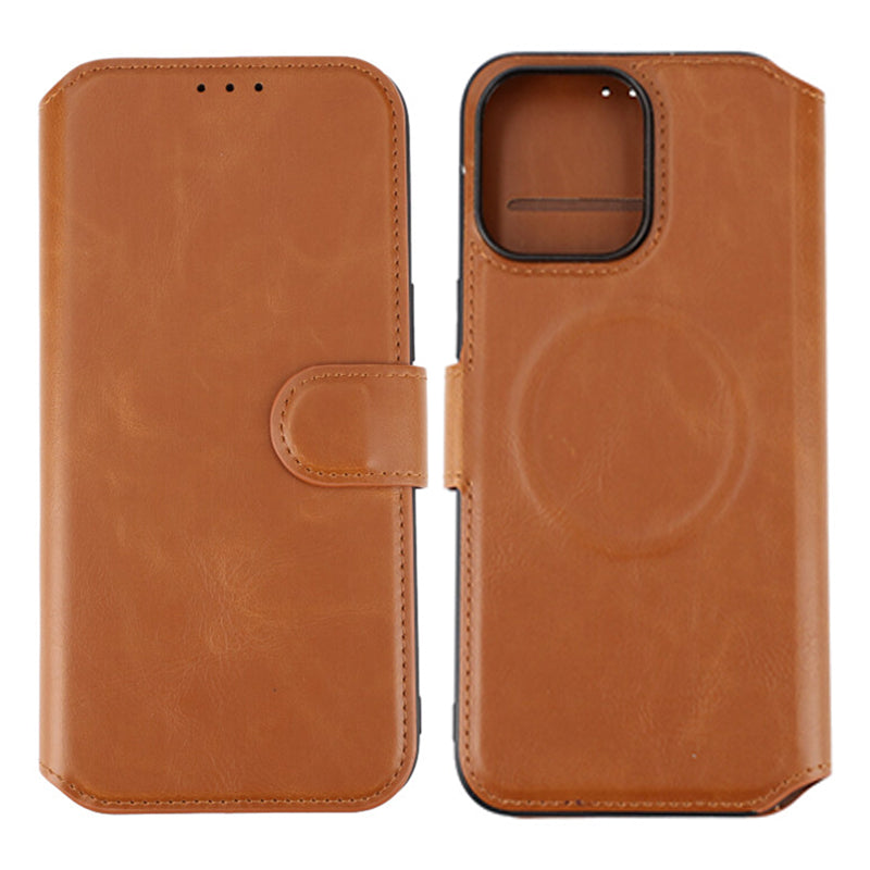 iPhone 15 Pro Max Plånboksfodral med Magsafe Rvelon - Brun image 1