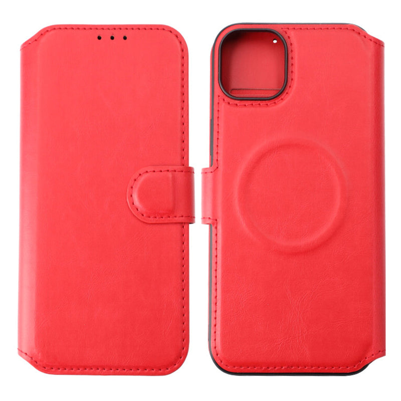 iPhone 15 Plus Plånboksfodral med Magsafe Rvelon - Röd image 1