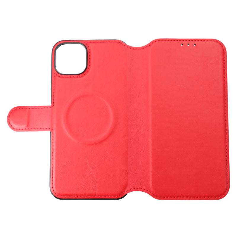 iPhone 15 Plus Plånboksfodral med Magsafe Rvelon - Röd image 4