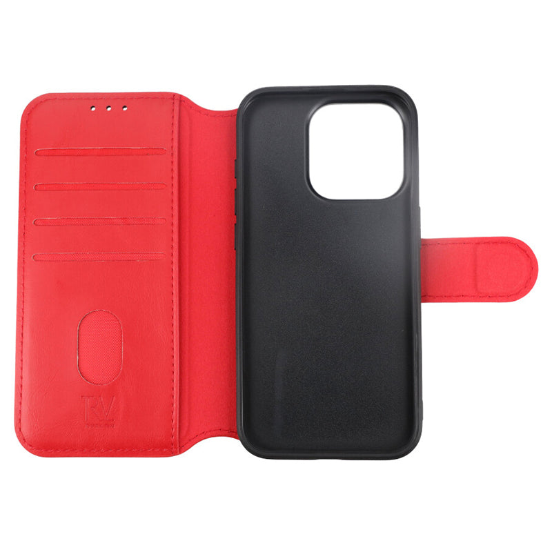 iPhone 15 Pro Plånboksfodral med Magsafe Rvelon - Röd image 4