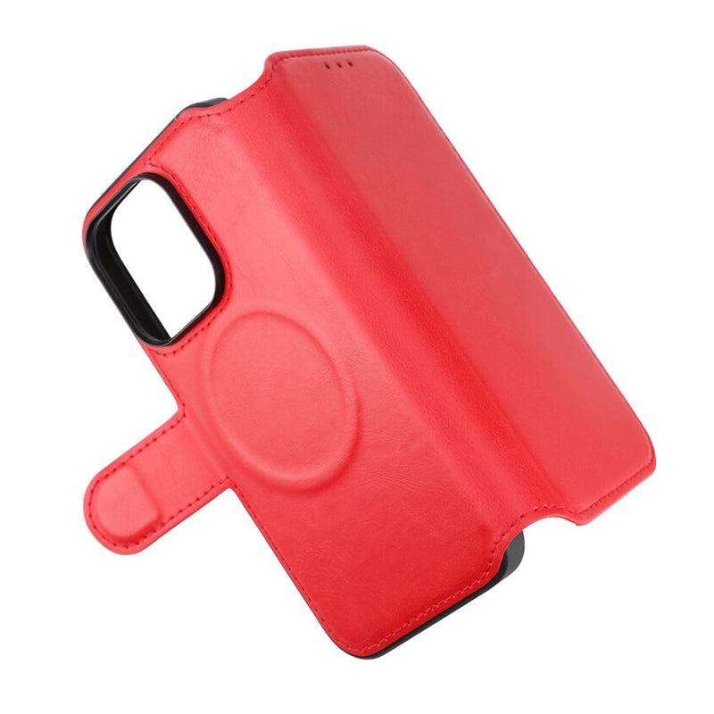 iPhone 15 Pro Plånboksfodral med Magsafe Rvelon - Röd image 8