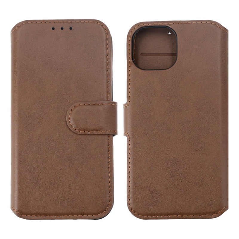 iPhone 15 Plånboksfodral Läder Rvelon - Brun image 1