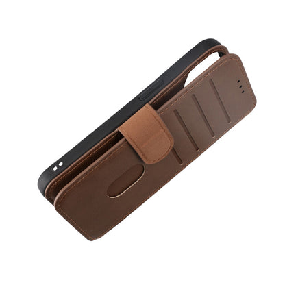 iPhone 15 Plånboksfodral Läder Rvelon - Brun image 12