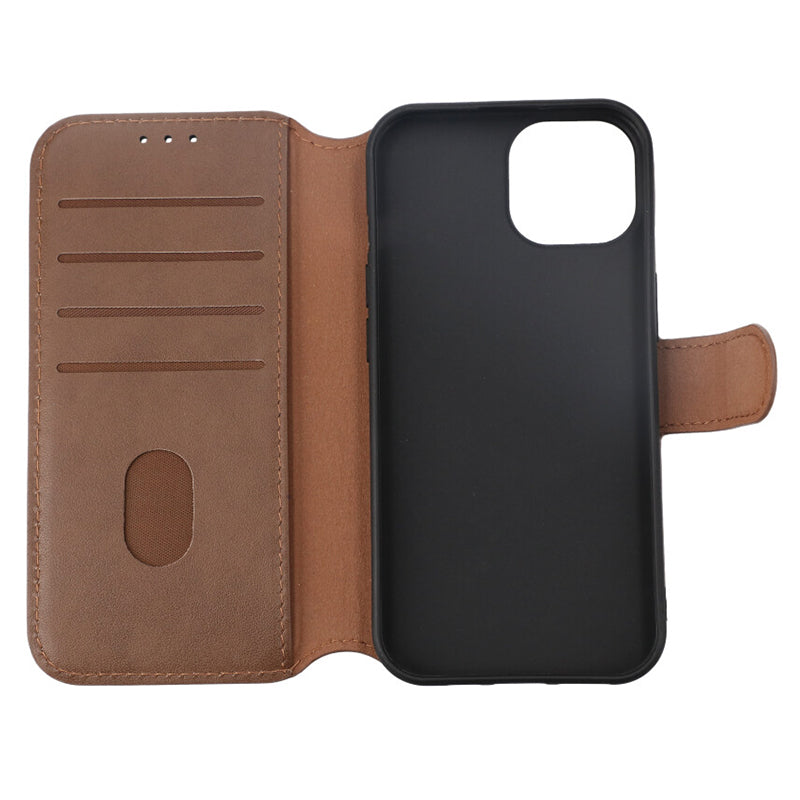 iPhone 15 Plånboksfodral Läder Rvelon - Brun image 4