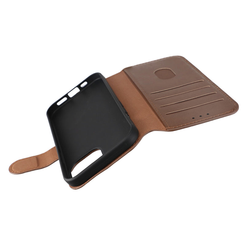 iPhone 15 Plånboksfodral Läder Rvelon - Brun image 9