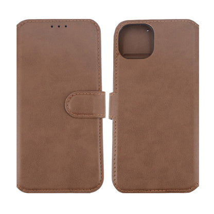 iPhone 15 Plus Plånboksfodral Läder Rvelon - Brun image 1