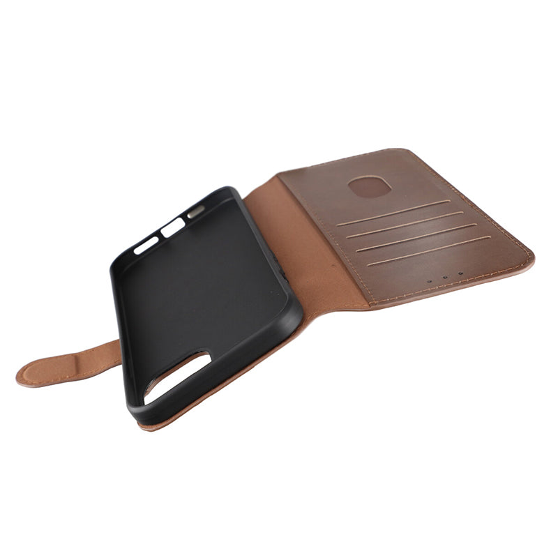 iPhone 15 Plus Plånboksfodral Läder Rvelon - Brun image 6