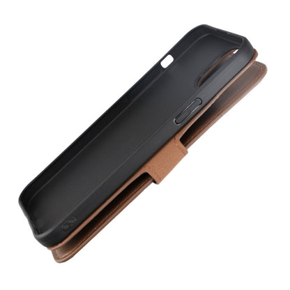 iPhone 15 Plus Plånboksfodral Läder Rvelon - Brun image 8