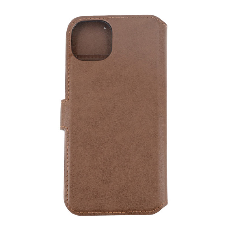iPhone 15 Plus Plånboksfodral Läder Rvelon - Brun image 9