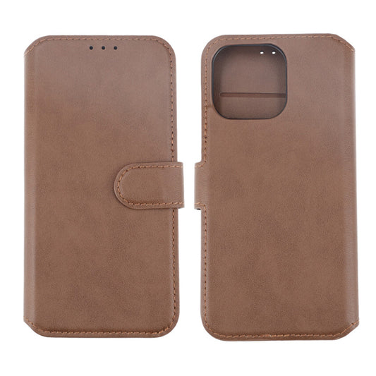 iPhone 15 Pro Max Plånboksfodral Läder Rvelon - Brun image 1