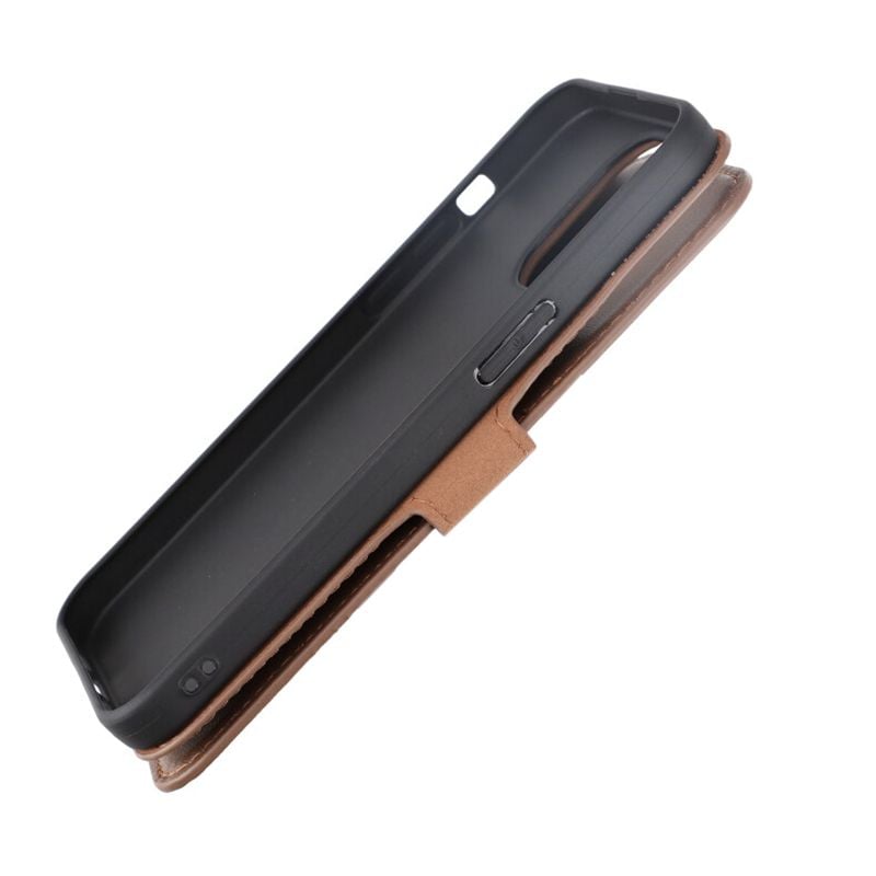 iPhone 15 Pro Max Plånboksfodral Läder Rvelon - Brun image 10