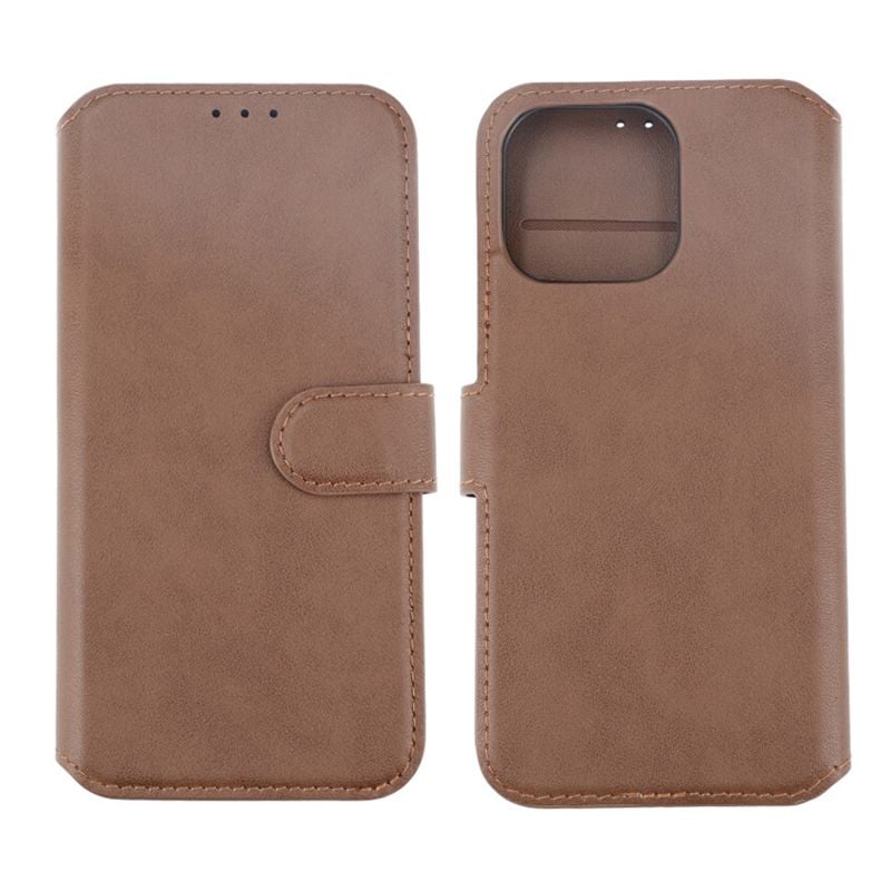 iPhone 15 Pro Max Plånboksfodral Läder Rvelon - Brun image 1