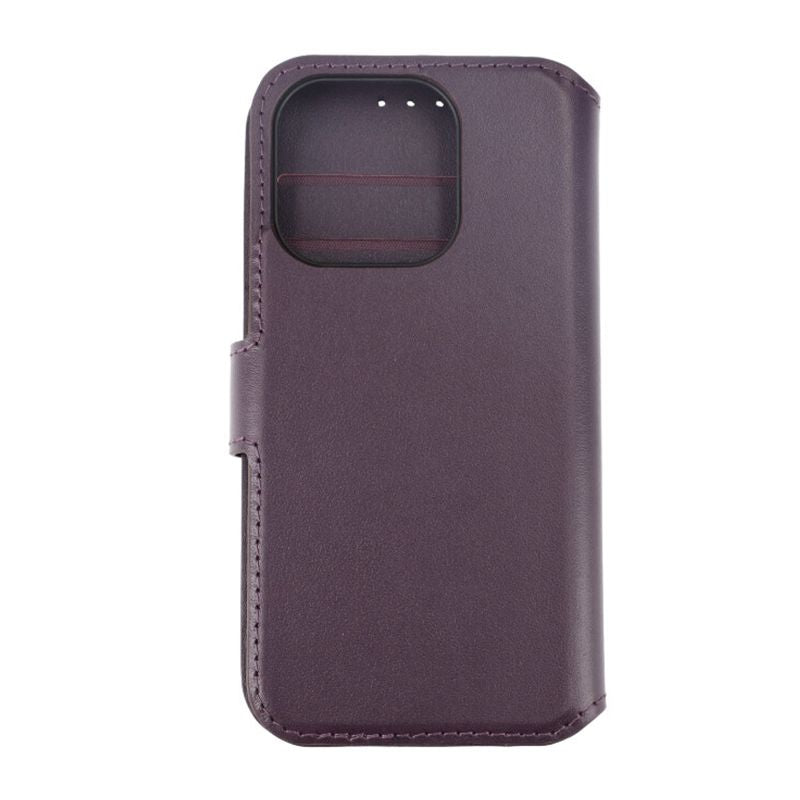 iPhone 15 Pro Plånboksfodral Läder Rvelon - Lila image 3