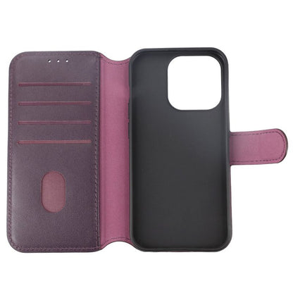 iPhone 15 Pro Plånboksfodral Läder Rvelon - Lila image 4