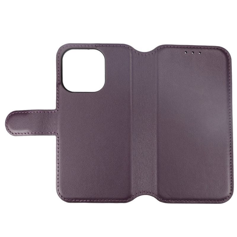 iPhone 15 Pro Plånboksfodral Läder Rvelon - Lila image 5