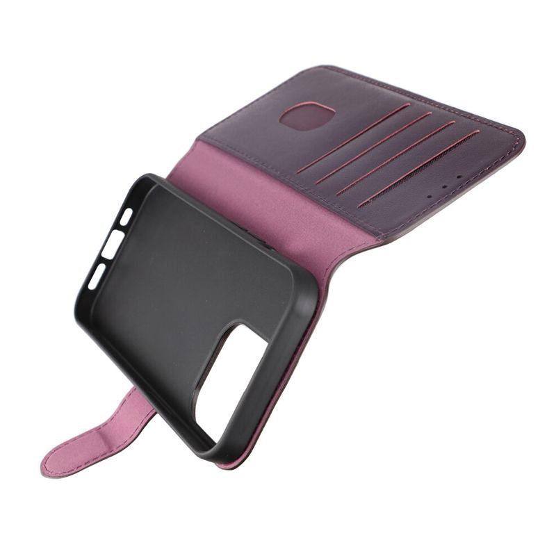 iPhone 15 Pro Plånboksfodral Läder Rvelon - Lila image 9