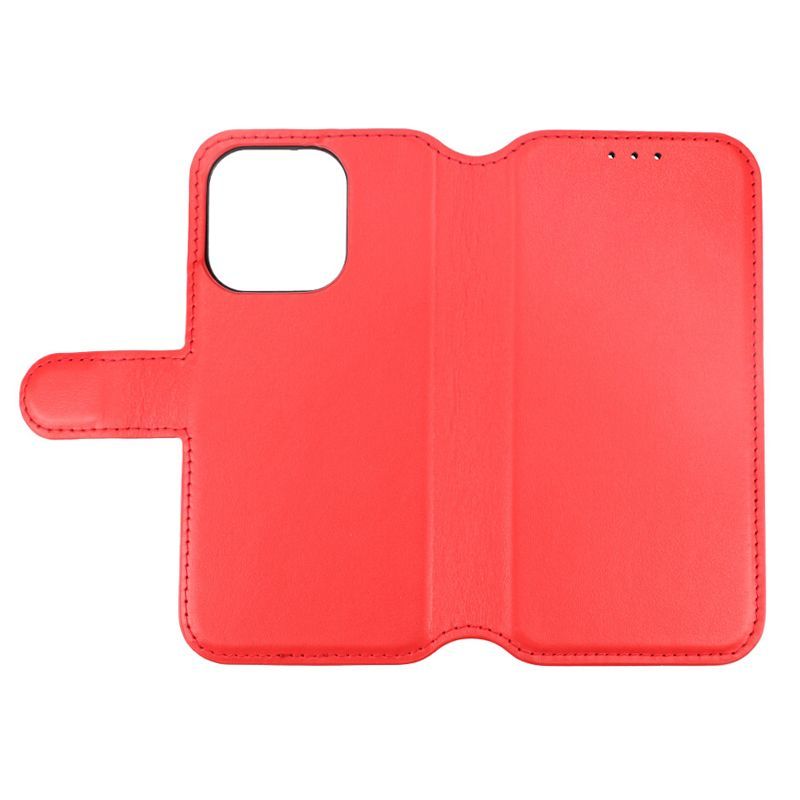 iPhone 15 Pro Plånboksfodral Läder Rvelon - Röd image 5