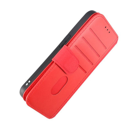 iPhone 15 Pro Plånboksfodral Läder Rvelon - Röd image 7