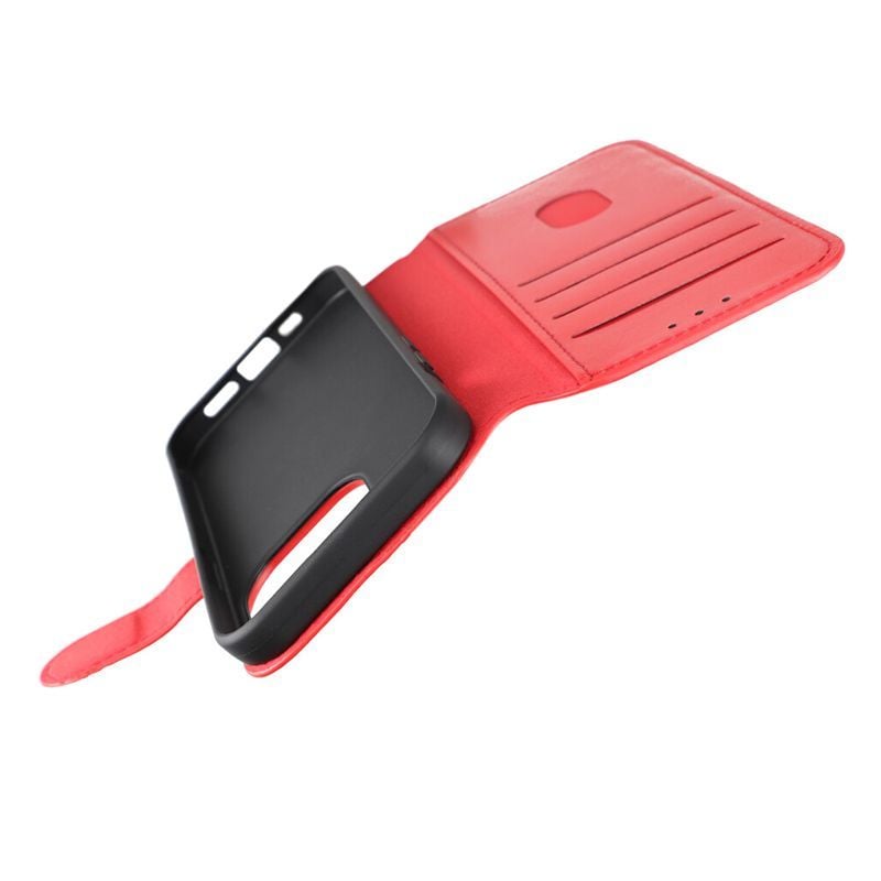 iPhone 15 Pro Plånboksfodral Läder Rvelon - Röd image 8