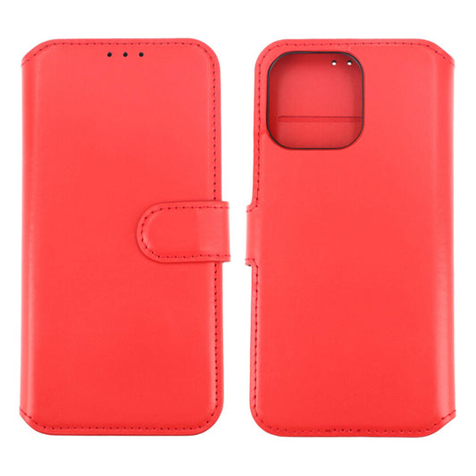 iPhone 15 Pro Max Plånboksfodral Läder Rvelon - Röd image 1