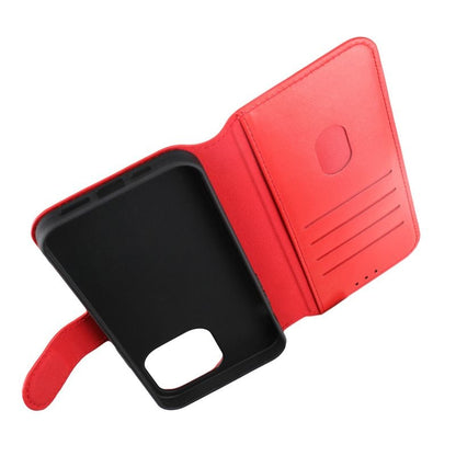 iPhone 15 Pro Max Plånboksfodral Läder Rvelon - Röd image 10
